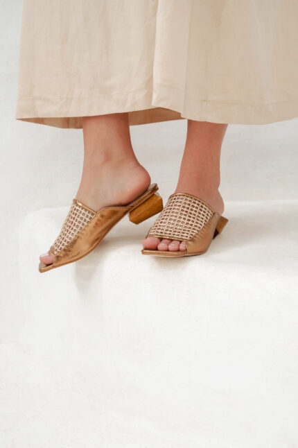 Mule Feminino Aurora - 36, Bronze
