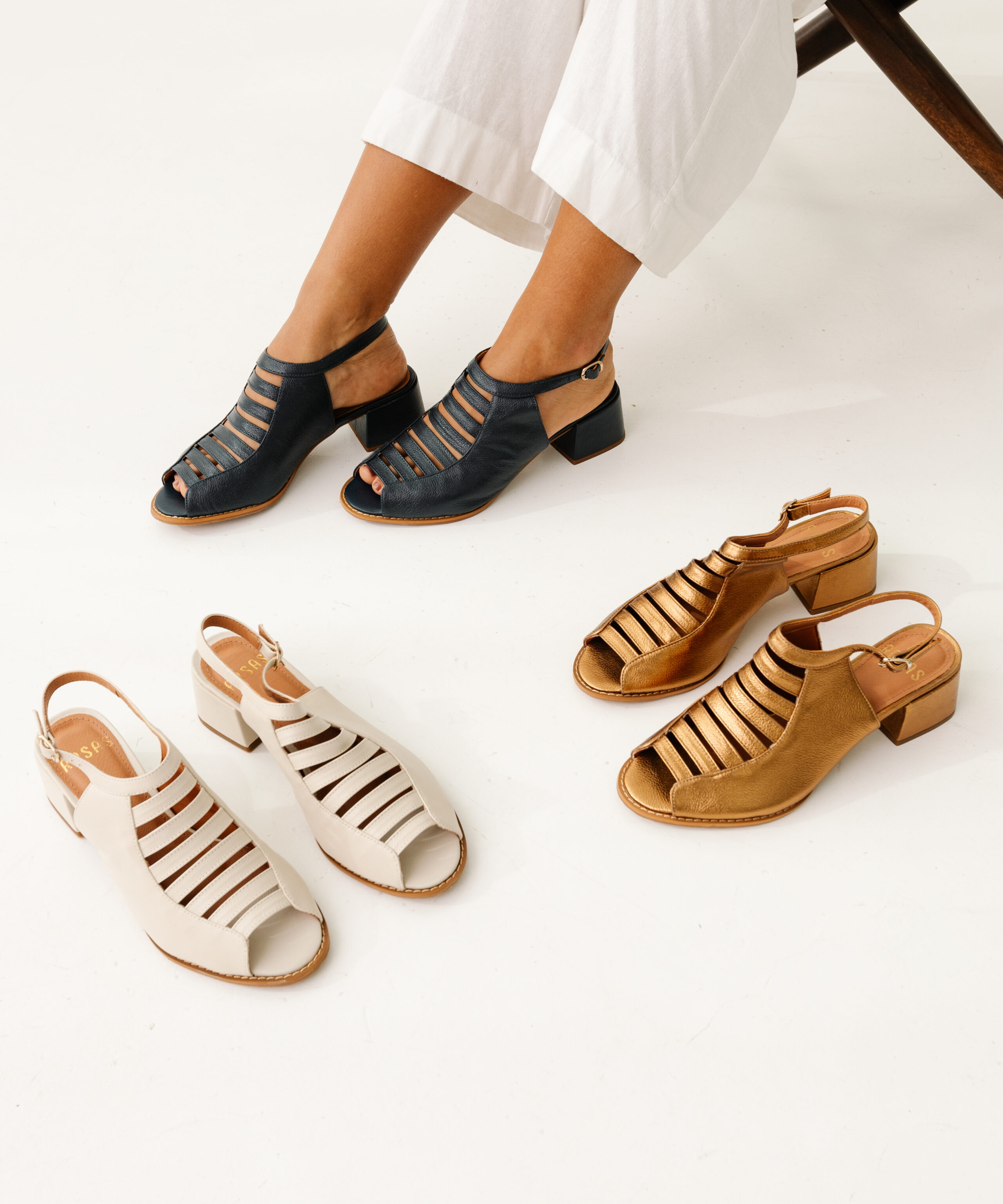 Sandália Feminina Salto Bloco River