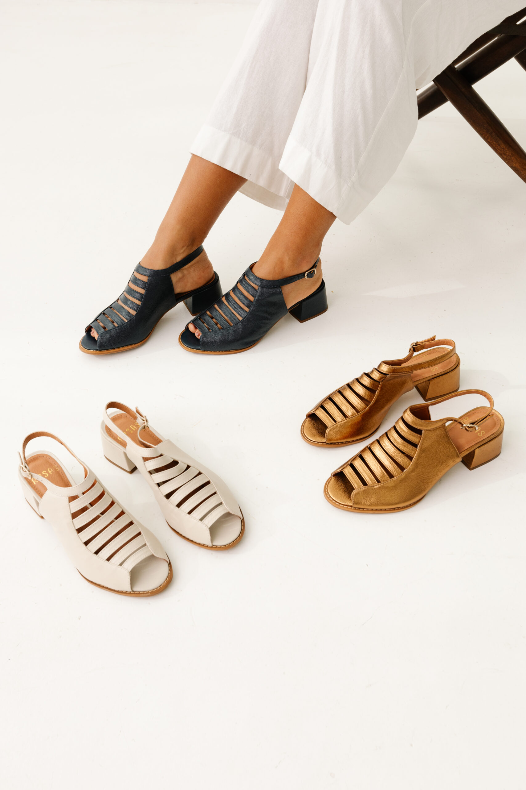 Sandália Feminina Salto Bloco River