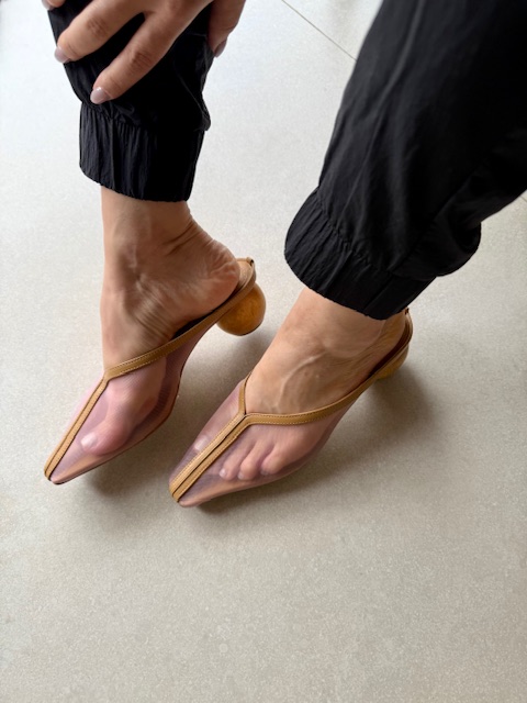 Mule em Couro e Tela Siena - Imagem 3