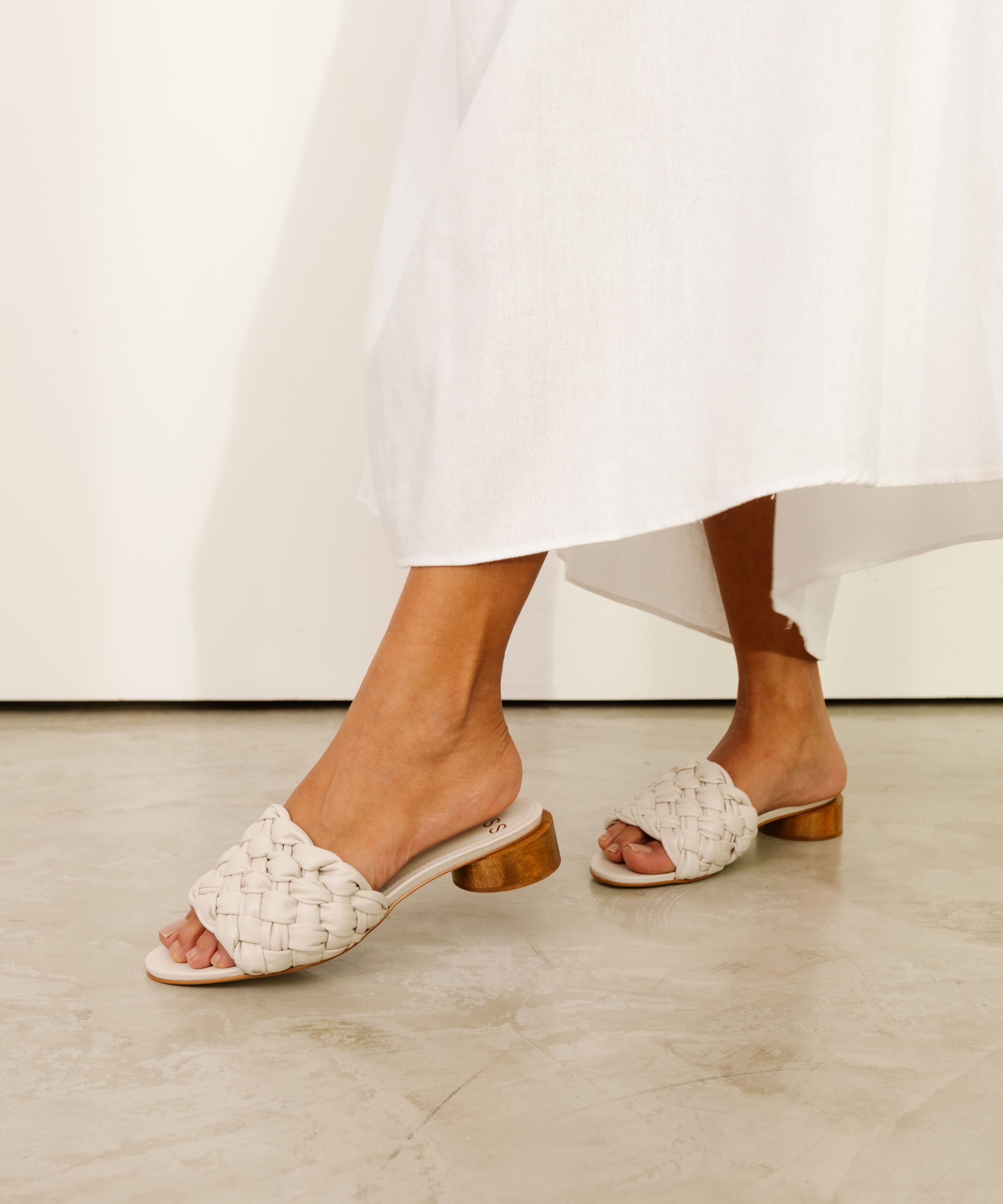 Tamanco em Couro Trançado Ischia