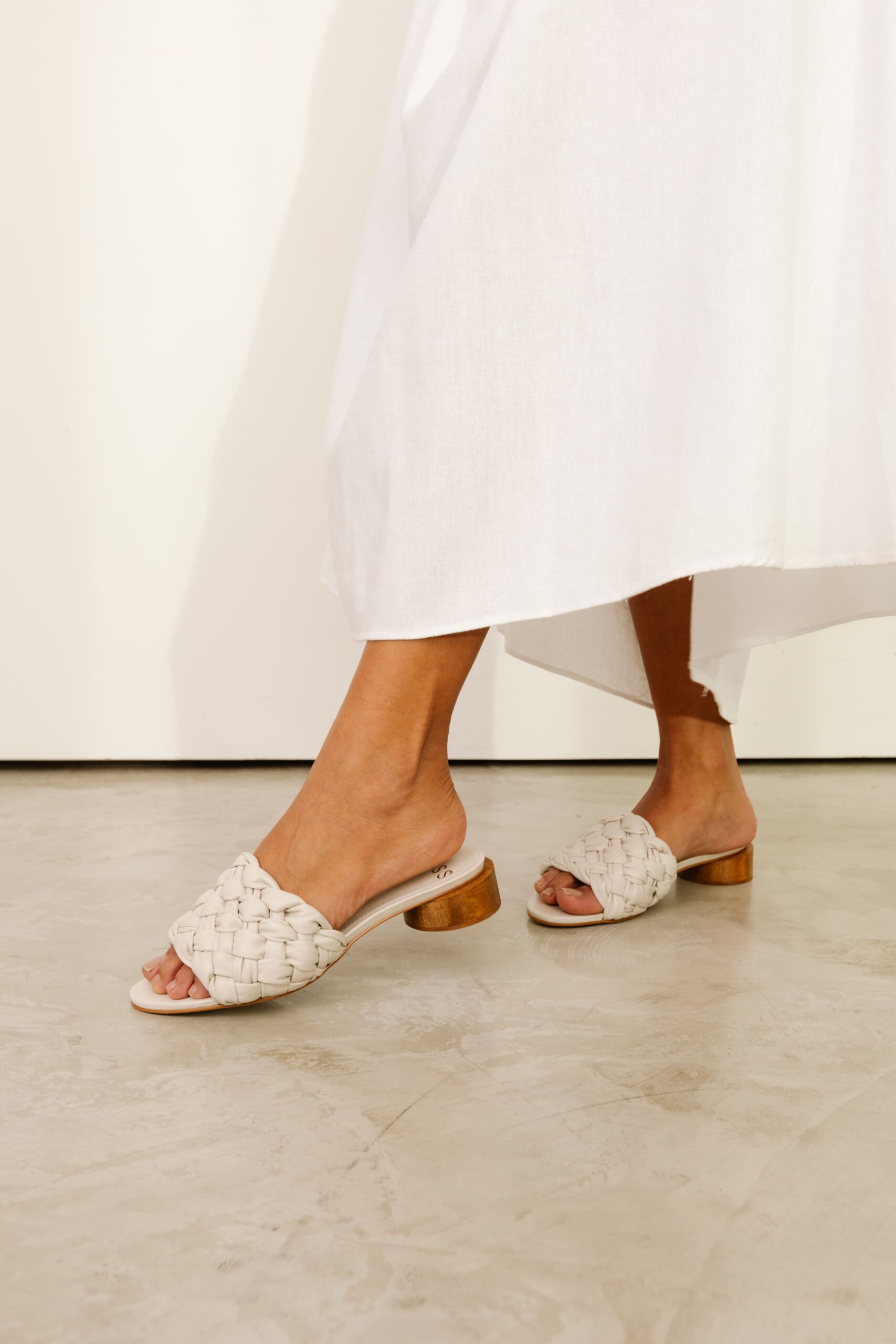 Tamanco em Couro Trançado Ischia