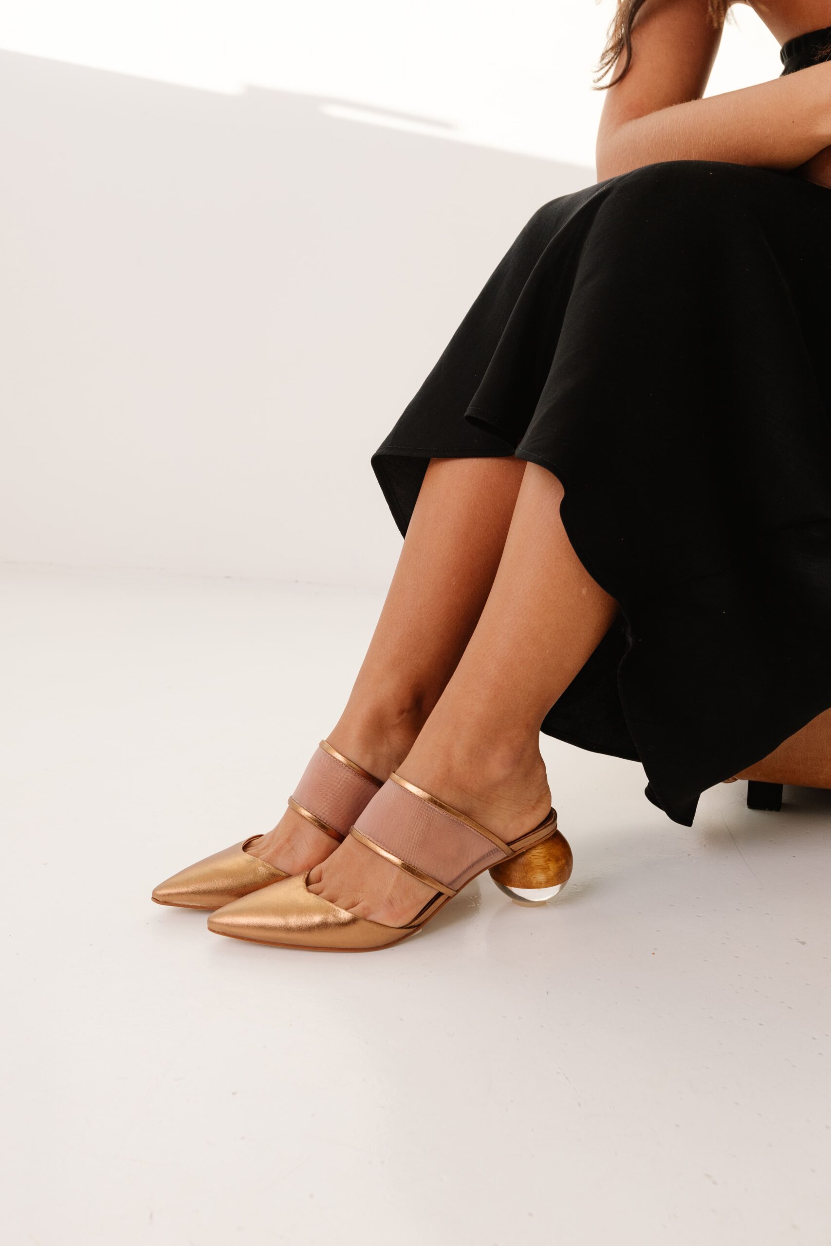 Mule Tela e Couro Milos