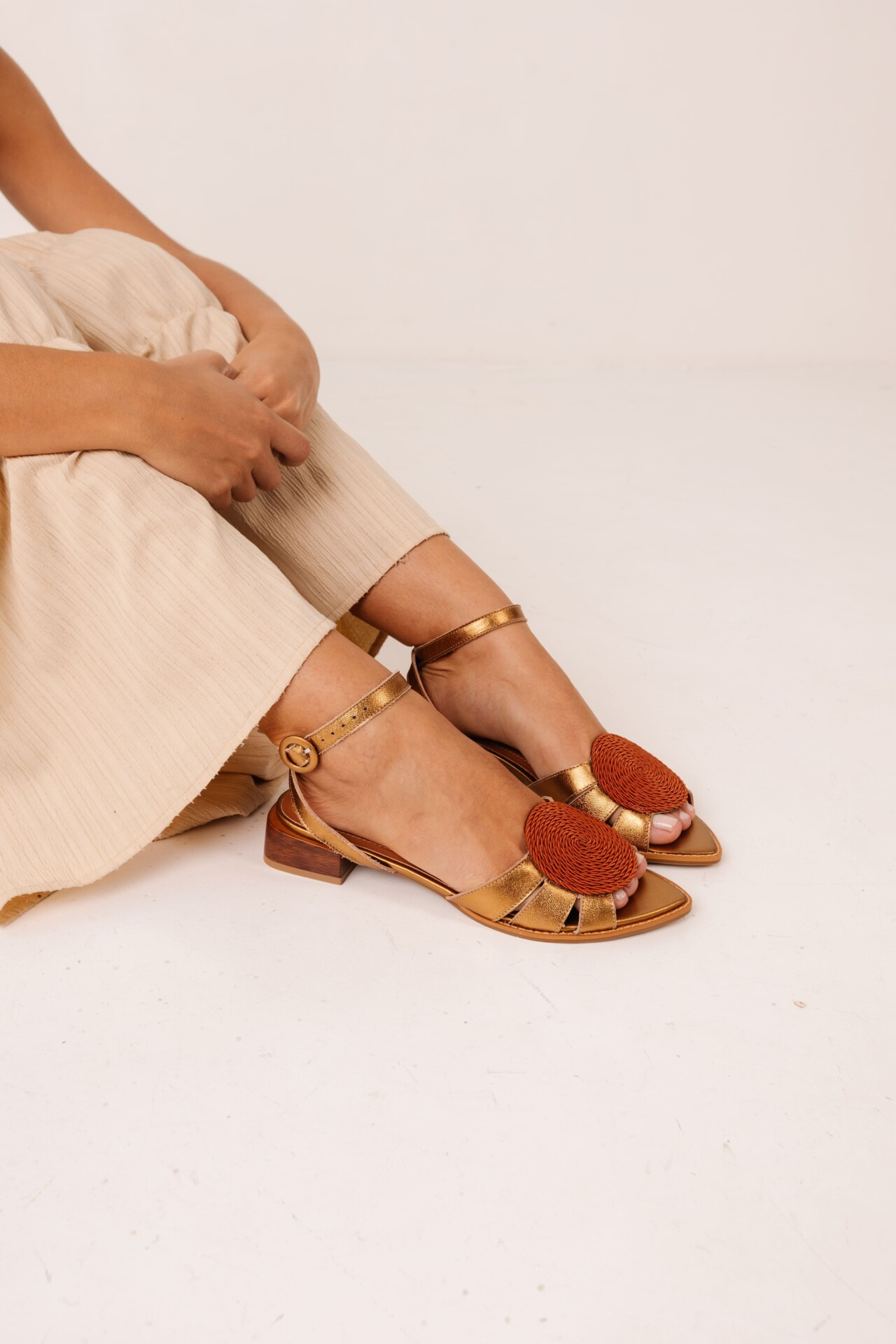 Sandália Salto Baixo Cusco