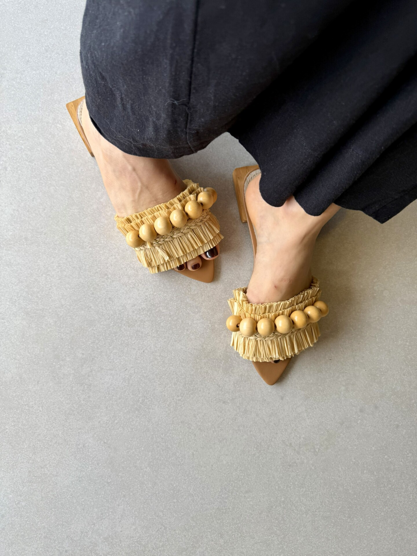 Tamanco Feminino em Couro e Palha Orla - Imagem 2